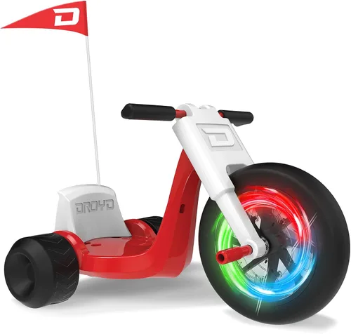 Droyd Romper Triciclo Eléctrico para Niños de 3+ Años, Juguete de 24V Velocidad Máxima 3-6 MPH y 45 Min Máxima Duración, Control de Velocidad