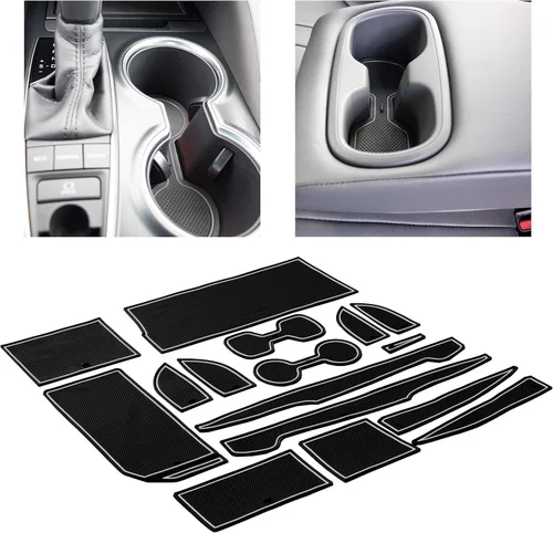 Miniatura 27 de CupHolderHero Compatible con accesorios Toyota Tundra 2014-2021 - Insertos de portavasos antideslizantes antipolvo, tapetes para consola central