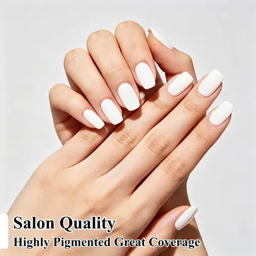 Miniatura 3 de YTD Likomey Esmalte de uñas de gel blanco, 0.5 onzas líquidas, manicura y pedicura para manicura y pedicura de verano, esmalte de color UV, 0.5