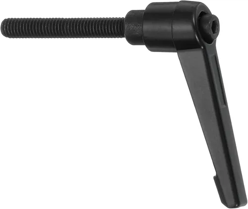 Miniatura 13 de uxcell Perillas ajustables M5 x 0.472 in, mango de rosca macho, botón de trinquete de liberación rápida, perno giratorio para maquinaria de torno