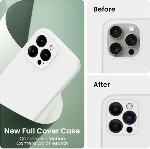 Miniatura 3 de FireNova Funda diseñada para iPhone 15 Pro Max, funda de teléfono de silicona mejorada [protección de cámara] con [2 protectores de pantalla], forro
