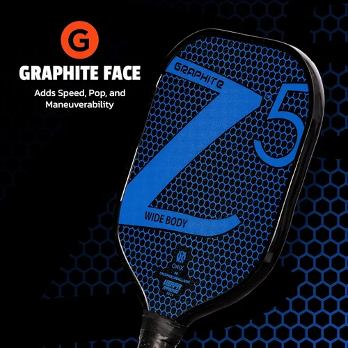 Miniatura 4 de Onix - Pala de pickleball de fibra de carbono Graphite MOD Z5, con agarre cómodo acolchado ONIX Graphite Z5 - Azul