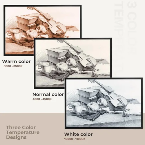 Miniatura 3 de Almohadilla de luz A1 para pintura de diamantes, 10000+ LUX súper brillante, 3 colores y 10 niveles/tablero de luz de atenuación continua extra