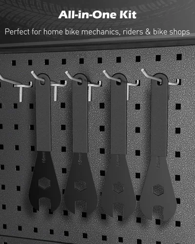 Miniatura 5 de Pawfly Juego de llaves de cono de bicicleta, kit de herramientas delgado de extremo abierto para reparación de cubo de rueda de bicicleta