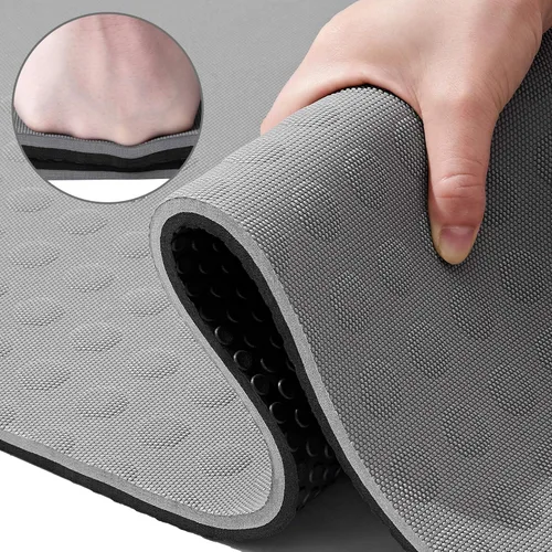 Miniatura 7 de JELS - Tapete de yoga extra grueso, 2/5 pulgadas, diseño ergonómico 3D antideslizante, material TPE certificado SGS, tapete de yoga para hombres
