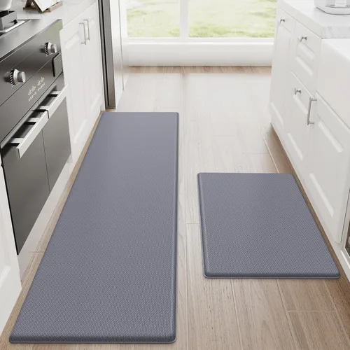 Miniatura 46 de StepRite Tapetes de cocina, 2 tapetes acolchados, antifatiga, para piso, de escritorio, antideslizante, impermeables, oficina, alfombras de 17.3 x