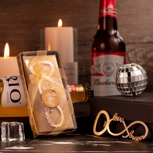 Miniatura 6 de Boao Paquete de 50 abrebotellas Love Forever, recuerdos de fiesta de boda para invitados, despedidas de soltera, regalos de devolución, decoraciones