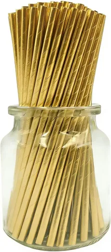 Miniatura 9 de Pajitas biodegradables de papel a rayas rojas de 7.75 pulgadas, caja de 100 popotes ecológicos de Navidad rojos y blancos perfectos para beber