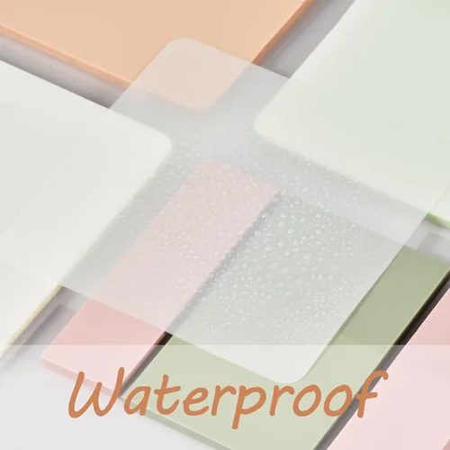 Miniatura 6 de BAYTORY 1300 hojas de notas adhesivas transparentes pastel, transparente, impermeable, 3 x 3 pulgadas, bloc de notas transparente, pestañas