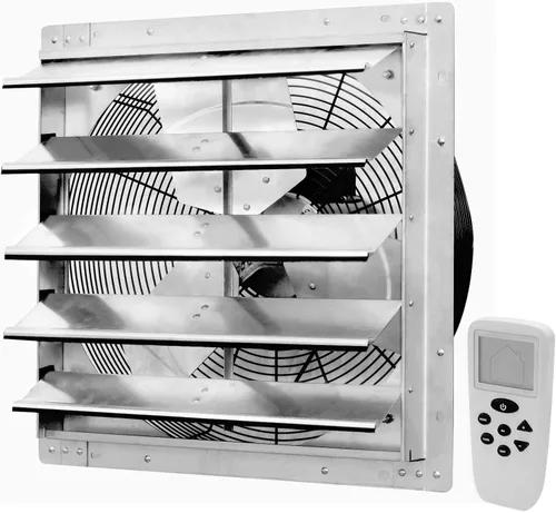 Miniatura 8 de iLiving Ventilador de escape de obturador de 10 pulgadas con termostato inalámbrico inteligente controlado a distancia y humedad, ventilador