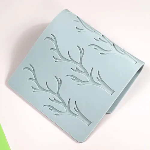 Miniatura 5 de TUKE Molde de silicona 3D para ramas de tuile de fondant para hornear, arcilla polimérica, manualidades de azúcar - Diseño de encaje de caramelo