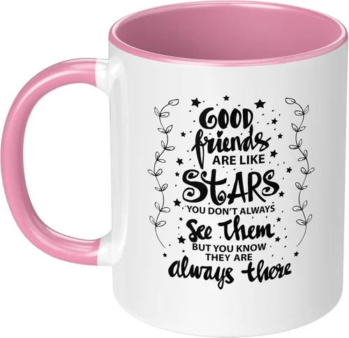 Miniatura 10 de Good Friends are Like Stars You Don't Always See Them but Know They Always There - Taza de café de cerámica con tema de la amistad, regalo