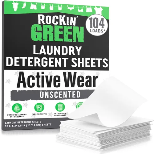 Miniatura 18 de Detergente para ropa Rockin' Green, Detergente en polvo para ropa a base de plantas, Detergente para ropa totalmente natural, Combate el olor vegano