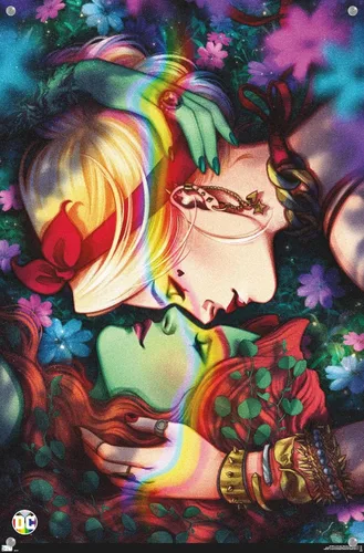 Miniatura 4 de DC Comics - Póster de pared de Harley Quinn y Poison Ivy Pride con pasadores