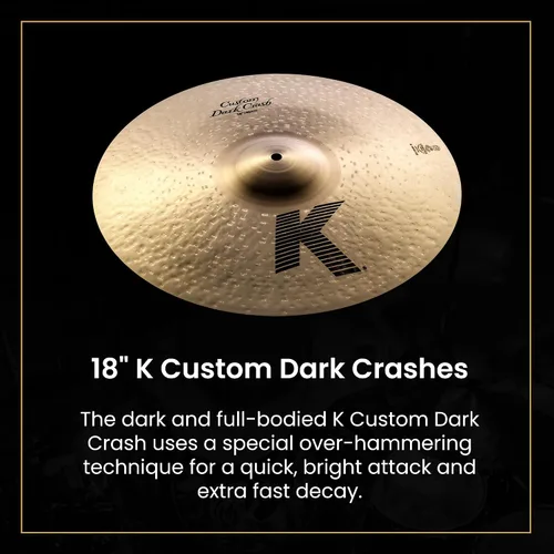 Miniatura 5 de Avedis Zildjian Company K Custom Dark - Paquete de platillos (4 piezas)