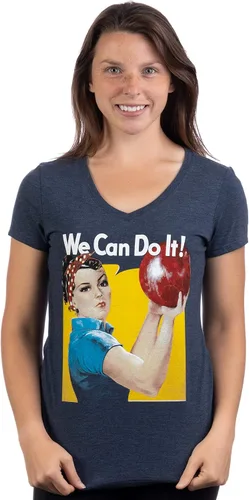 Miniatura 2 de Rosie The Bowler - Camiseta divertida con cuello en V para mujer