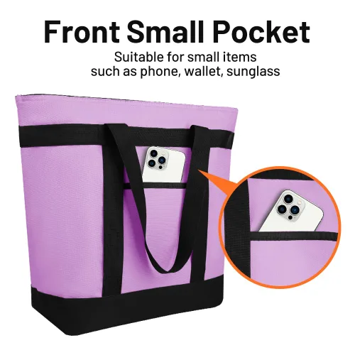 Miniatura 7 de Bolsa de mano reutilizable aislada para compras de comestibles para mujeres/hombres, pizza/bolsa de entrega de alimentos para mantener la comida