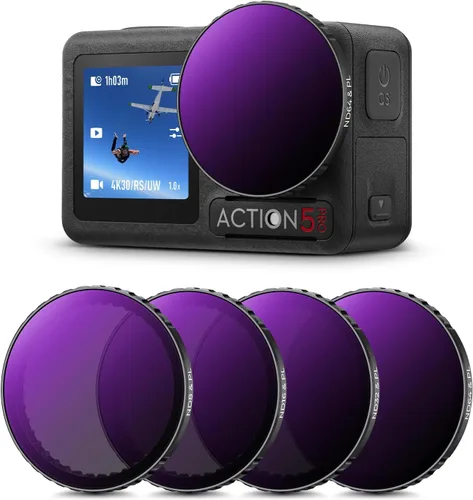 Miniatura 10 de K&F Concept Filtro de difusión negro a presión 1/4 para DJI Osmo Action 5 Pro, filtros de efecto cinematográfico de niebla creativa para DJI Osmo
