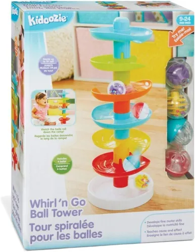 Kidoozie Ball Drop | Juguete para niños pequeños | Torre de aprendizaje y desarrollo | Juguetes y juegos preescolares educativos y de actividad