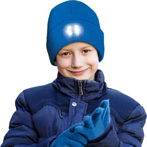 Miniatura 12 de HEAD LIGHTZ by Roq Innovation - Kids Beanie with Light & Glove Set - Unisex LED Beanie Hat with Light Built in, Rechargeable