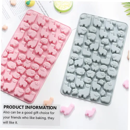 Miniatura 7 de 2 moldes de silicona para hornear de alpaca, moldes de chocolate para bricolaje, moldes para dulces con forma de animal para uso doméstico