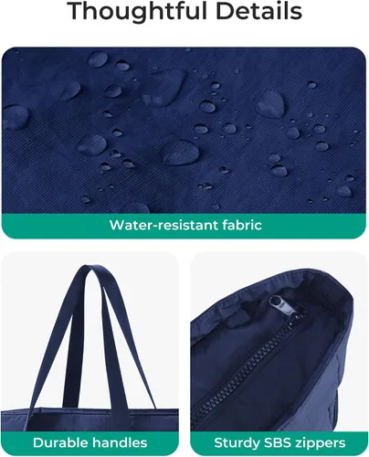 Miniatura 64 de BAGSMART Bolsa de mano para mujer con cremallera, bolsa de gimnasio con compartimentos, bolsa de trabajo para enfermera, baile, bolsa de yoga
