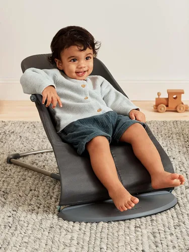 Miniatura 5 de BabyBjörn Bouncer Bliss, Antracita, Tejido, Colchón Clásico Asiento Ajustable de Mecedora de Bebé 2-en-1 y Silla para Niños Pequeños, de Recién