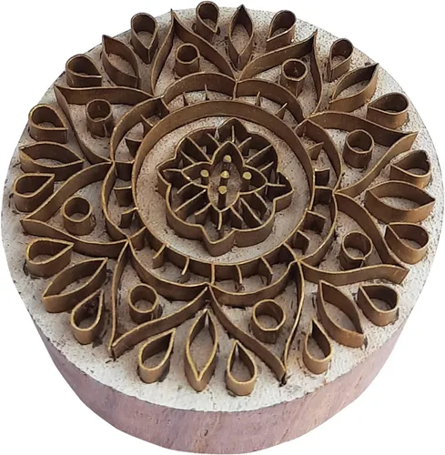 Miniatura 4 de Royal Kraft Sellos de madera de latón para la impresión de bloques en arcilla, cerámica, tela BHBtag001