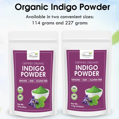 Miniatura 6 de Polvo índigo orgánico Tinte en polvo índigo Ideal para cabello negro y oscuro USDA Organic Polvo índigo para cabello Polvo orgánico