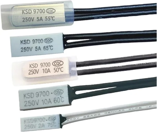 KSD9700 Temperature Control Switch 5 10 16A 250V 40-155 Degrees Celsius Normally Closed/Normal Open Thermostat Thermal Protection Fuse(Metal