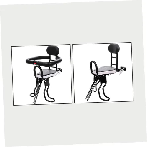 Miniatura 6 de UPKOCH 1 asiento de bicicleta de desmontaje rápido para diseño de montaje frontal, cómodo cojín de esponja gruesa duradera de alta construcción