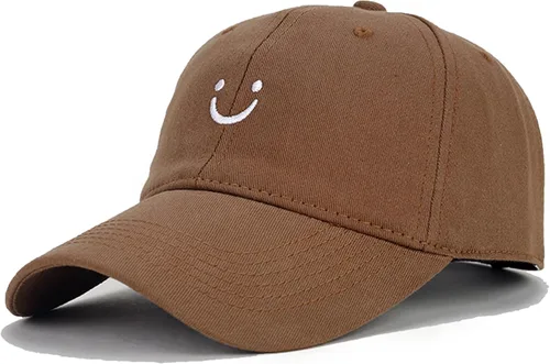 Miniatura 29 de Umeepar Gorra de béisbol con cara sonriente para mujeres y hombres, ajustable, de perfil bajo, de algodón, sin estructura, para papá