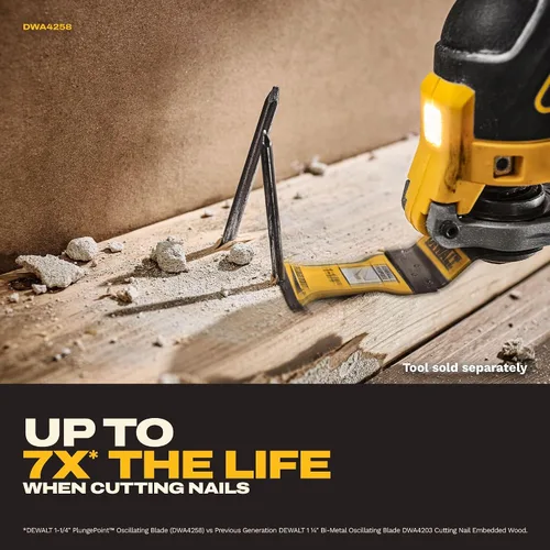 Miniatura 3 de DEWALT Juego de cuchillas oscilantes de 3 piezas, madera y de uso general, surtido de cuchillas de recubrimiento de rendimiento duradero