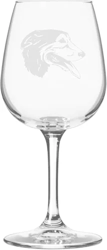 Miniatura 127 de Copa de vino de 12.75 onzas con diseño de perro grabado