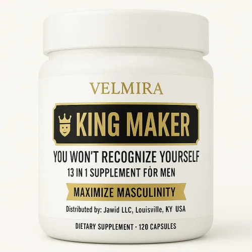 Velmira® King Maker Suplemento para hombres y mujeres 13 en 1. Sin azúcar. Apoyo energético. Recuperación muscular. Apoyo para la salud: