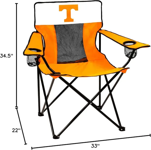 Miniatura 3 de Logo Brands NCAA Georgia Bulldogs Elite Silla Portátil - Silla Premium para Exteriores con Portavasos, Marco de Acero con Recubrimiento en Polvo