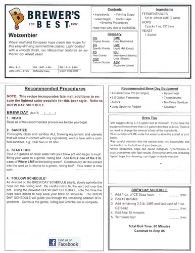 Miniatura 3 de Brewer's Best Kit de ingredientes de cerveza Weizenbier