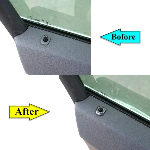 Miniatura 2 de YIWANG Adhesivos de fibra de carbono estilo cerradura de puerta, 4 piezas para BMW X1 F48 2016-2019, para BMW X2 F47 2018 accesorios de automóvil