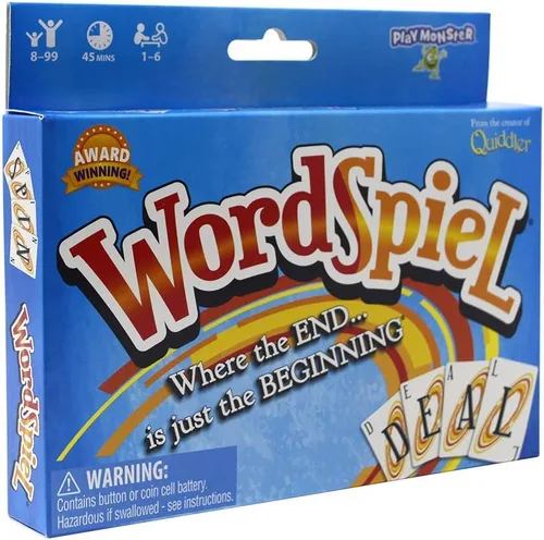 Set WordSpiel — Juego de cartas — Crea una palabra usando parte de la palabra anterior — Juego de mesa para noche de diversión familiar — Para