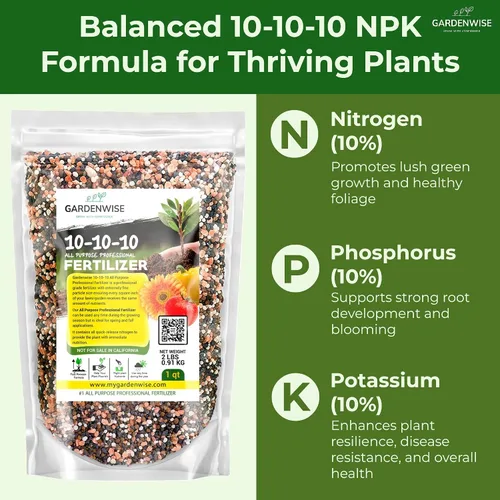Miniatura 2 de 10-10-10 Fertilizante para plantas de liberación lenta - 10 10 10 Fertilizante granular multiusos de jardín para verduras, tomate, arborvitae