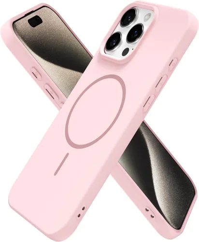 Miniatura 43 de oakxco Funda de silicona Mag Safe para iPhone 17 Pro Max, funda magnética delgada y fina compatible con carga inalámbrica MagSafe, bonita funda Negro