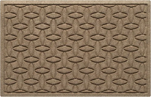 Miniatura 16 de Bungalow Flooring Waterhog - Tapete para puerta, de 3 x 5 pies, fabricado en Estados Unidos, duradero y decorativo, antideslizante, caqui/camel