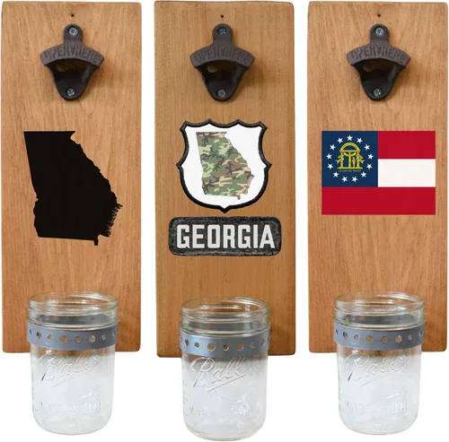 Miniatura 31 de Abrebotellas de cerveza de Massachusetts – Abridor de botellas hecho a mano montado en la pared con tapa – Regalo de cerveza para él o ella
