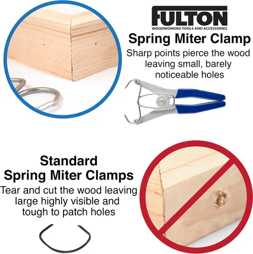 Miniatura 7 de Fulton - Abrazaderas de resorte para carpintería, molduras de madera, marcos de fotos, herramienta de moldeo de corona, clip de cadera y 4