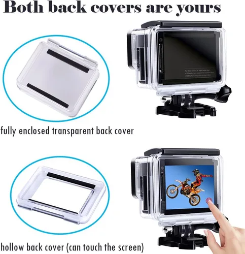 Miniatura 7 de Suptig Funda protectora de carga con alambre conectable, esqueleto protector lateral abierto compatible con cámara GoPro Hero 4 Hero 3, 3+.