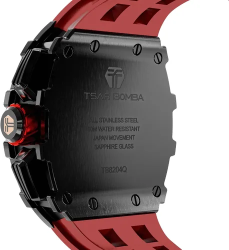 Miniatura 2 de Tsar Bomba - Reloj de lujo para hombre, resistente al agua hasta 50 m, sistema de movimiento de cuarzo japonés, caja de acero inoxidable, cristal