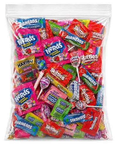 Miniatura 3 de Variedad de golosinas en paquete - 2 libras de surtido para fiesta envuelto individualmente - Bolsa de golosinas a granel - Mezcla para piñata