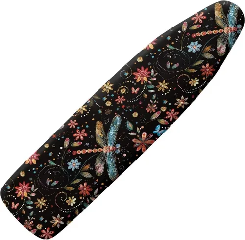 Miniatura 32 de Funda floral a prueba de arañazos para tablas de planchar de tamaño estándar, reflectante, con 3 ganchos y bucles para decoración de tablas de 15 x