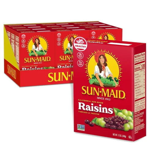 Miniatura 10 de Sun-Maid California Sun-Dried Raisins - Recipiente resellable de 13 onzas, frutas secas para aperitivos saludables, almuerzos escolares