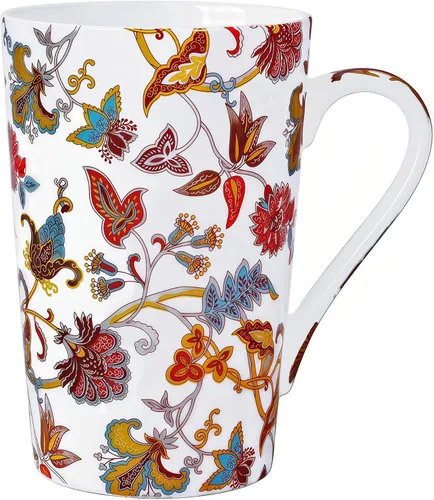 Miniatura 10 de Taza de café de porcelana de hueso, taza de café alta, taza de té floral de 14 onzas, taza de café alta, regalos para mujeres y madres, regalos